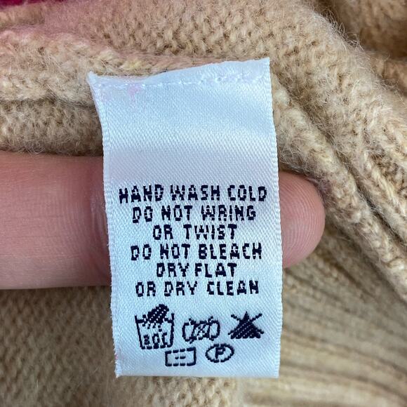 Lilly Pulitzer Tan Cashmere Argyle Long Sleeve V-Neck Preppy Sweater Size XS - Picture 5 of 8